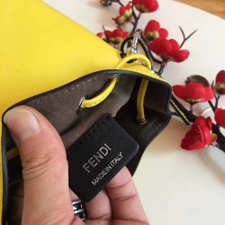 Fendi Mon Tresor Mini Bucket Bag In Yellow Calfskin FBS24255