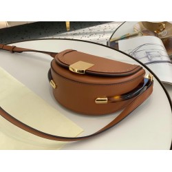 Fendi Moonlight Saddle Bag In Brown Calfskin FBS24260