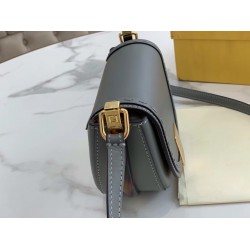 Fendi Moonlight Saddle Bag In Grey Calfskin FBS24262