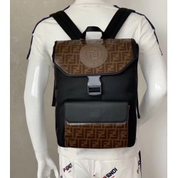 Fendi Nylon Backpack With Glazed Fabric With FF Motif FBS24268