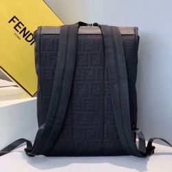 Fendi Nylon Backpack With Glazed Fabric With FF Motif FBS24268