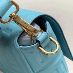 Fendi Pale Blue FF Motif Large Baguette Bag FBS24271