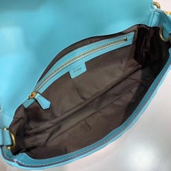 Fendi Pale Blue FF Motif Medium Baguette Bag FBS24275