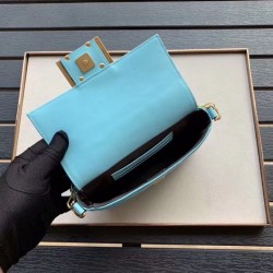 Fendi Pale Blue FF Motif Mini Baguette Bag FBS24267