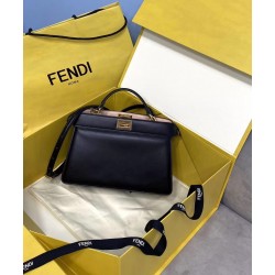 Fendi Peekaboo ISeeU East-West Bag In Black Nappa FBS24270