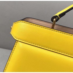 Fendi Peekaboo ISeeU East-West Bag In Yellow Nappa FBS24277