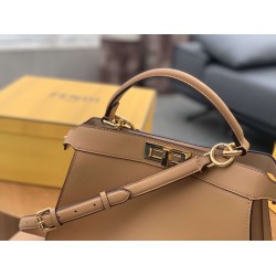 Fendi Peekaboo ISeeU Medium Bag In Beige Leather FBS24279