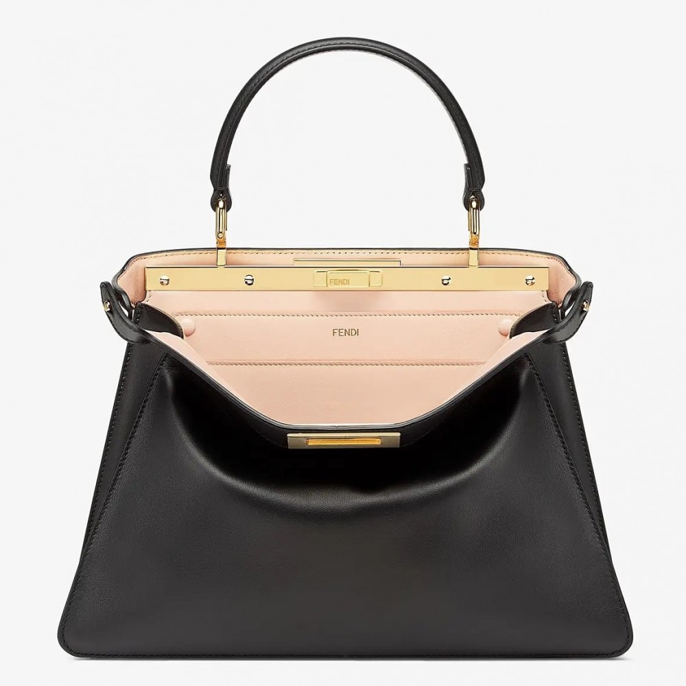 Fendi Peekaboo ISeeU Medium Bag In Black Leather FBS24280