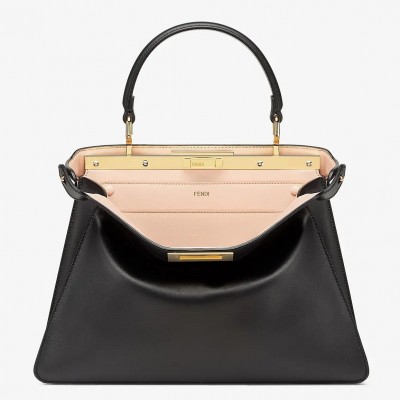 Fendi Peekaboo ISeeU Medium Bag In Black Leather FBS24280