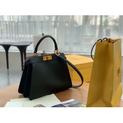 Fendi Peekaboo ISeeU Medium Bag In Black Leather FBS24280