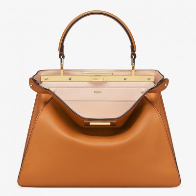 Fendi Peekaboo ISeeU Medium Bag In Brown Leather FBS24281