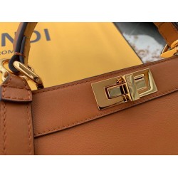 Fendi Peekaboo ISeeU Medium Bag In Brown Leather FBS24281