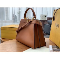 Fendi Peekaboo ISeeU Medium Bag In Brown Leather FBS24281