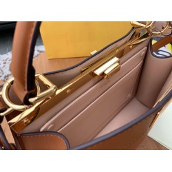 Fendi Peekaboo ISeeU Medium Bag In Brown Leather FBS24281