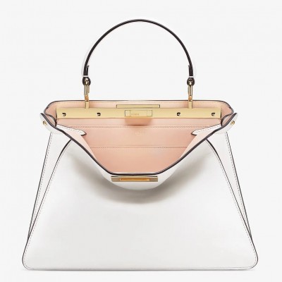 Fendi Peekaboo ISeeU Medium Bag In White Leather FBS24282