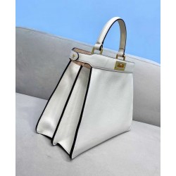 Fendi Peekaboo ISeeU Medium Bag In White Leather FBS24282