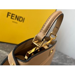 Fendi Peekaboo ISeeU Petite Bag In Beige Nappa Leather FBS24283