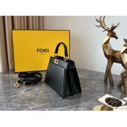 Fendi Peekaboo ISeeU Petite Bag In Black Nappa Leather FBS24284