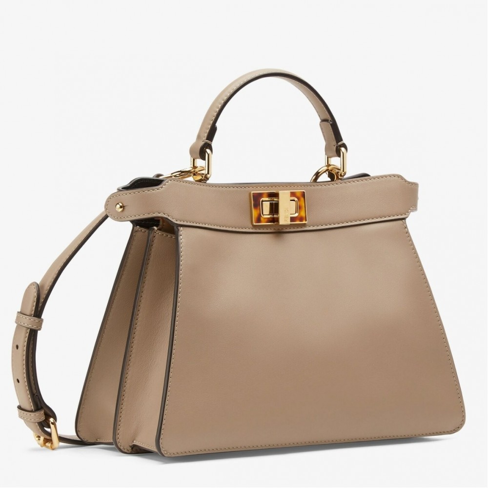 Fendi Peekaboo ISeeU Small Bag In Grey Calfskin FBS24288