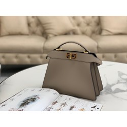 Fendi Peekaboo ISeeU Small Bag In Grey Calfskin FBS24288