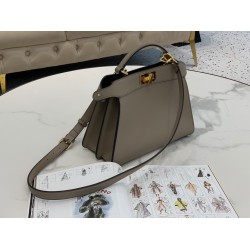 Fendi Peekaboo ISeeU Small Bag In Grey Calfskin FBS24288