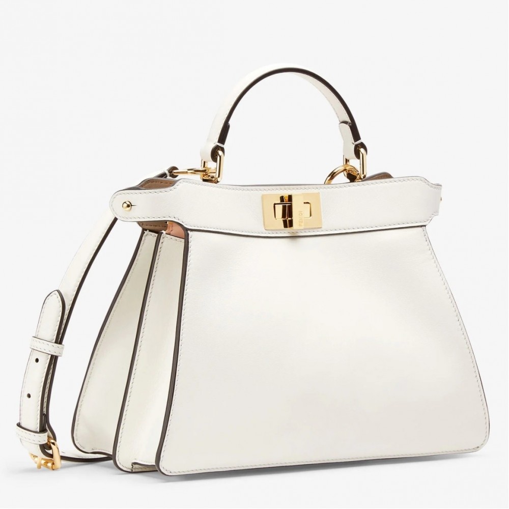 Fendi Peekaboo ISeeU Small Bag In White Calfskin FBS24289