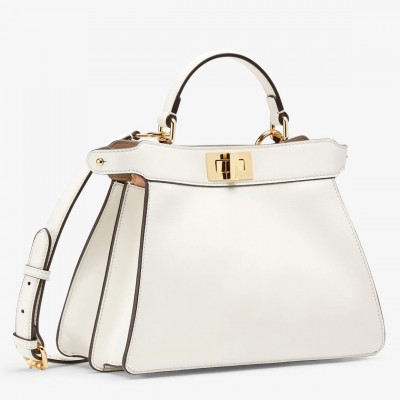 Fendi Peekaboo ISeeU Small Bag In White Calfskin FBS24289