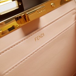 Fendi Peekaboo ISeeU Small Bag In White Calfskin FBS24289