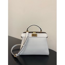 Fendi Peekaboo ISeeU Small Bag In White Calfskin FBS24289