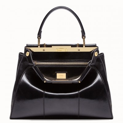 Fendi Peekaboo Medium Bag In Black Lambskin FBS24292