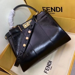 Fendi Peekaboo Medium Bag In Black Lambskin FBS24292