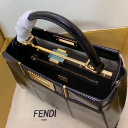 Fendi Peekaboo Medium Bag In Black Lambskin FBS24292