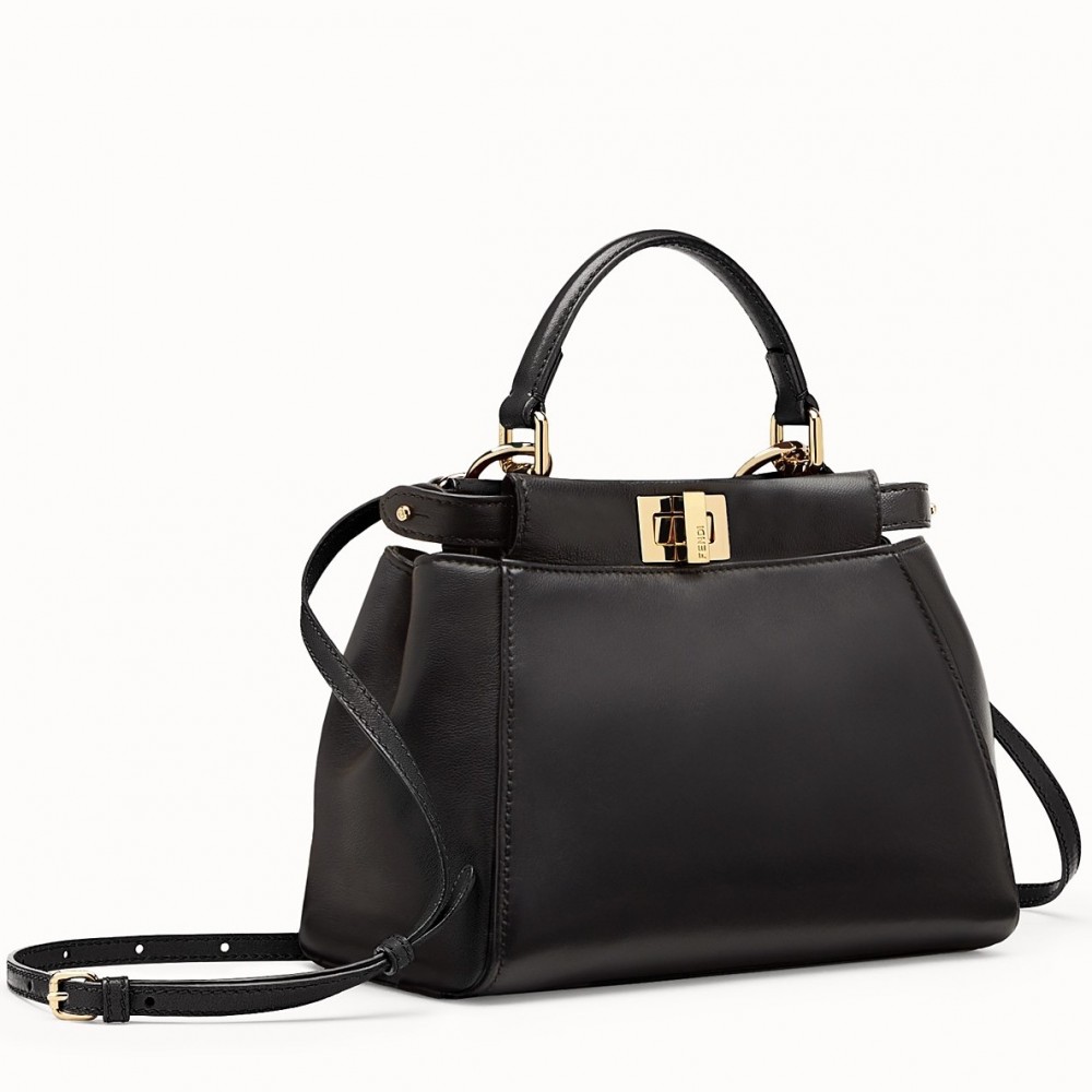 Fendi Peekaboo Mini Bag In Black Nappa Leather FBS24297