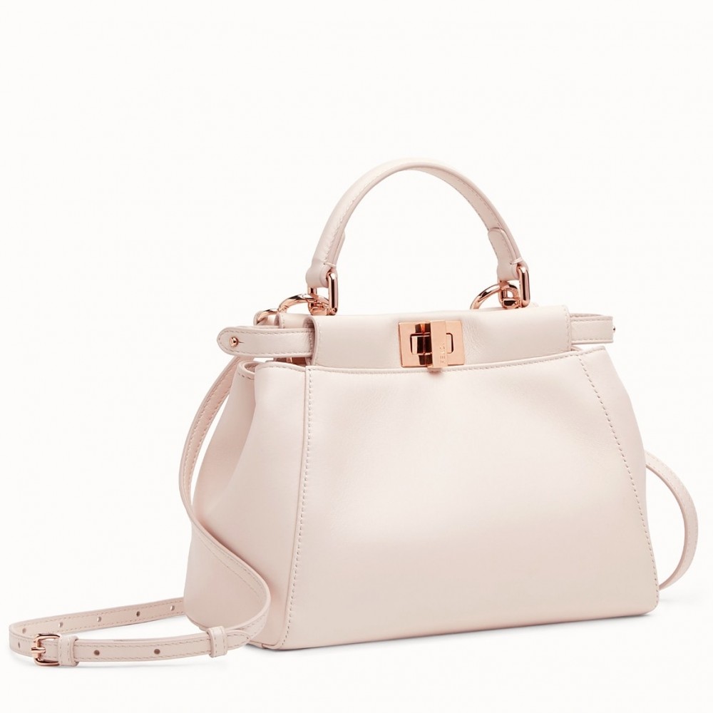 Fendi Peekaboo Mini Bag In Light Pink Nappa Leather FBS24301