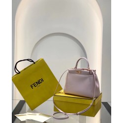 Fendi Peekaboo Mini Bag In Light Pink Nappa Leather FBS24301