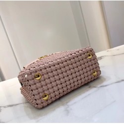 Fendi Peekaboo Mini Bag In Pink Interlace Leather FBS24303