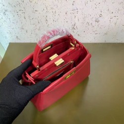 Fendi Peekaboo Mini Bag In Red Nappa Leather FBS24304