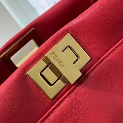 Fendi Peekaboo Mini Bag In Red Nappa Leather FBS24304