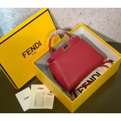 Fendi Peekaboo Mini Bag In Red Nappa Leather FBS24304