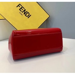 Fendi Peekaboo Mini Bag In Red Patent Calfskin FBS24305