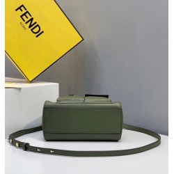 Fendi Peekaboo Mini Pocket Bag In Green Calfskin FBS24308