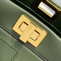 Fendi Peekaboo Mini Pocket Bag In Green Calfskin FBS24308