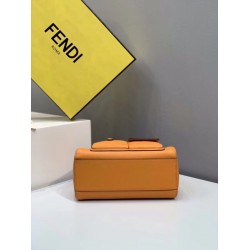 Fendi Peekaboo Mini Pocket Bag In Orange Calfskin FBS24309