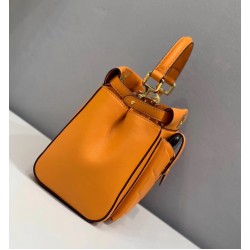 Fendi Peekaboo Mini Pocket Bag In Orange Calfskin FBS24309