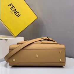 Fendi Peekaboo Pocket Medium Bag In Beige Calfskin FBS24312