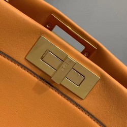 Fendi Peekaboo Pocket Medium Bag In Orange Calfskin FBS24315