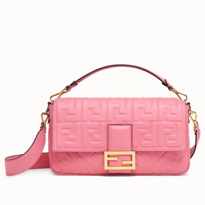 Fendi Pink FF Motif Large Baguette Bag FBS24329