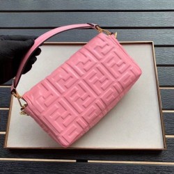 Fendi Pink FF Motif Medium Baguette Bag FBS24330