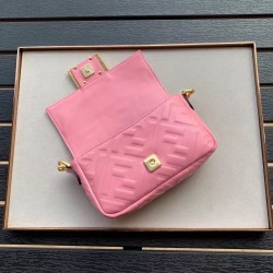 Fendi Pink FF Motif Mini Baguette Bag FBS24331