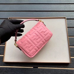 Fendi Pink FF Motif Mini Baguette Bag FBS24331